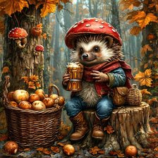 Схема вышивки «еж»