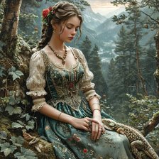 Схема вышивки «Хозяика медной горы»