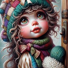 Схема вышивки «девочка»