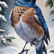 Схема вышивки «птица»