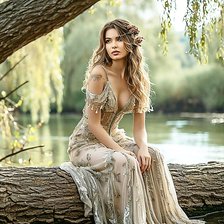 Схема вышивки «Девушка»