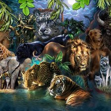 Схема вышивки «животный мир»