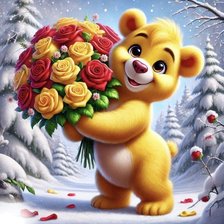 Схема вышивки «Миша»