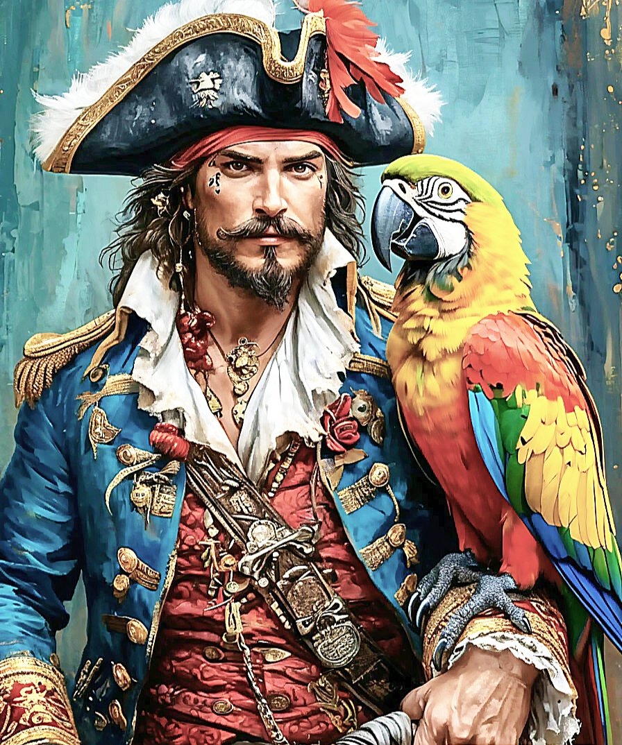 Легенды - попугай, пират - оригинал