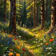 Схема вышивки «Лесные цветы»