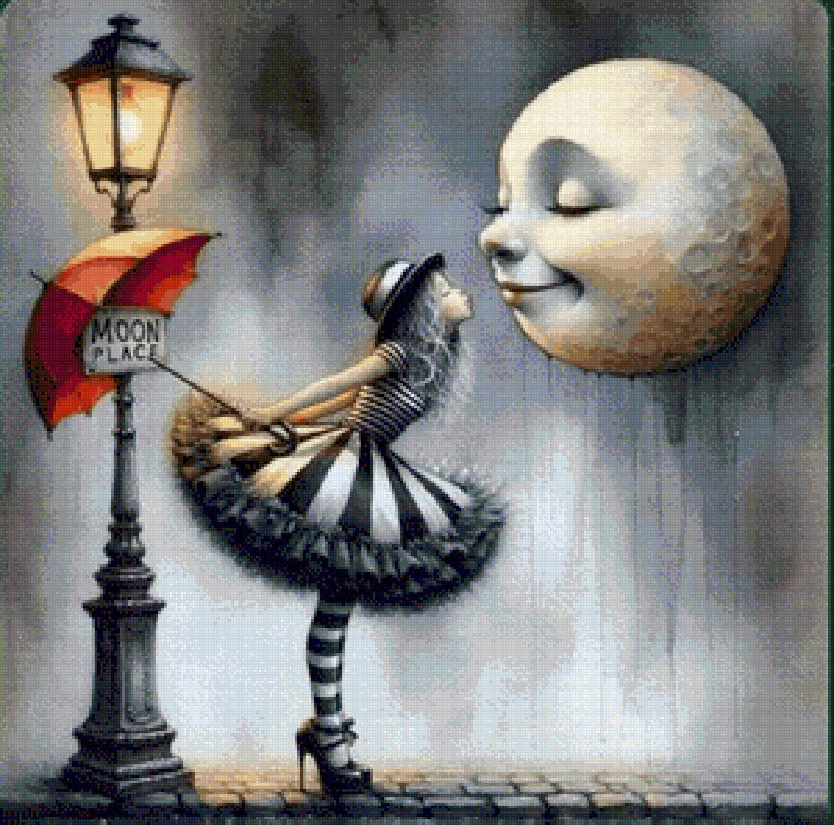 Xica mirando la luna - предпросмотр