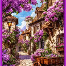 Схема вышивки «Город в цвету»