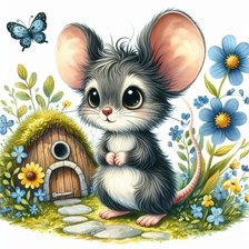 Схема вышивки «мышь»