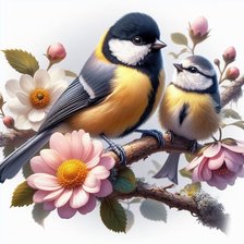 Схема вышивки «синицы»