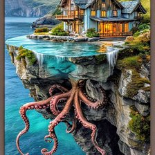 Схема вышивки «Горы»