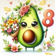 Схема вышивки «Авокадочка»