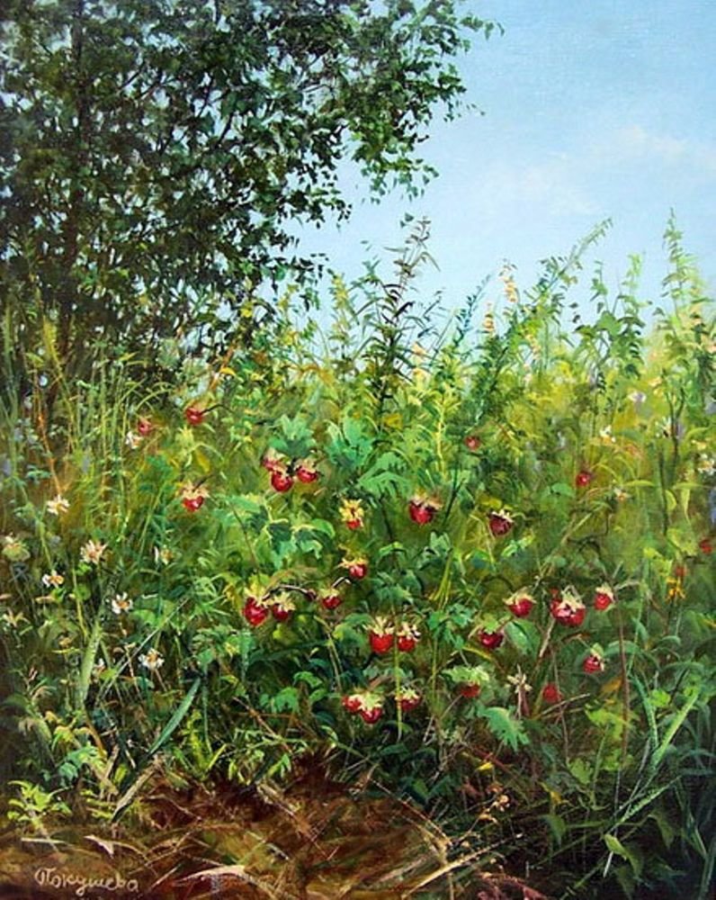Лесная ягода. Елена Покушева - русские художники - оригинал