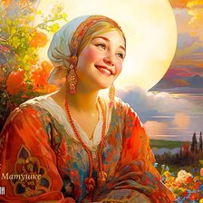 Схема вышивки «Русская красота»