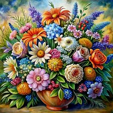 Схема вышивки «цветы»