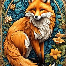 Схема вышивки «Лиса»