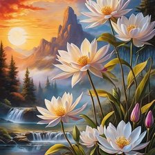 Схема вышивки «Закат»