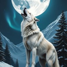 Схема вышивки «Волк»