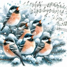 Схема вышивки «птицы»