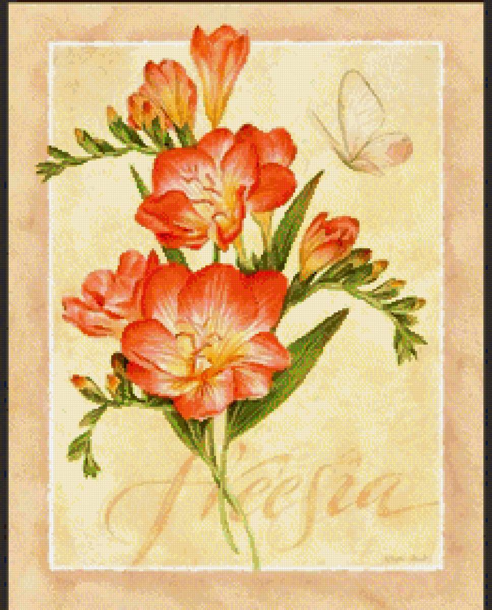 Цветы - ретро - предпросмотр