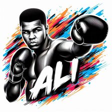 Схема вышивки «Мухамед Али. Спорт. Бокс. Мотивация.»