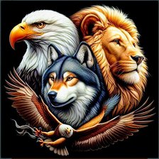 Схема вышивки «Звери»