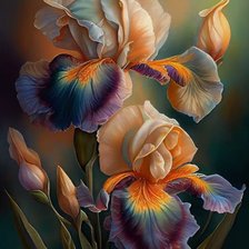 Схема вышивки «Ирисы»