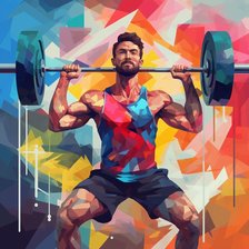 Схема вышивки «Тяжелая атлетика. Спорт. Мотивация.»