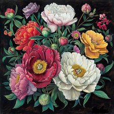 Схема вышивки «цветы»