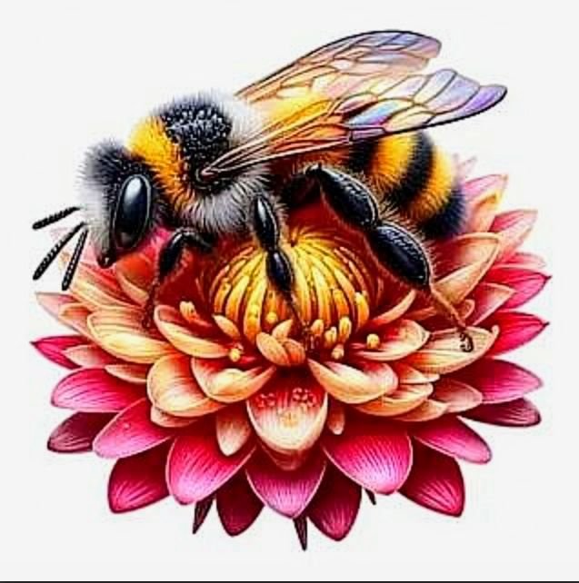 Цветы - пчелы - оригинал