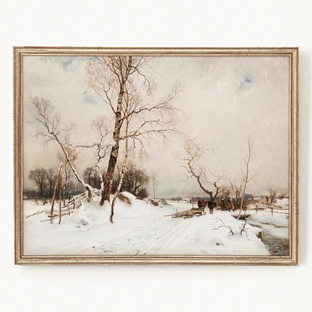 №2870344 - зима, картина, снег, природа, живопись - оригинал