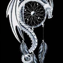 Схема вышивки «Белый дракон»