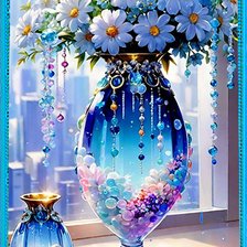 Схема вышивки «Цветы в вазе»