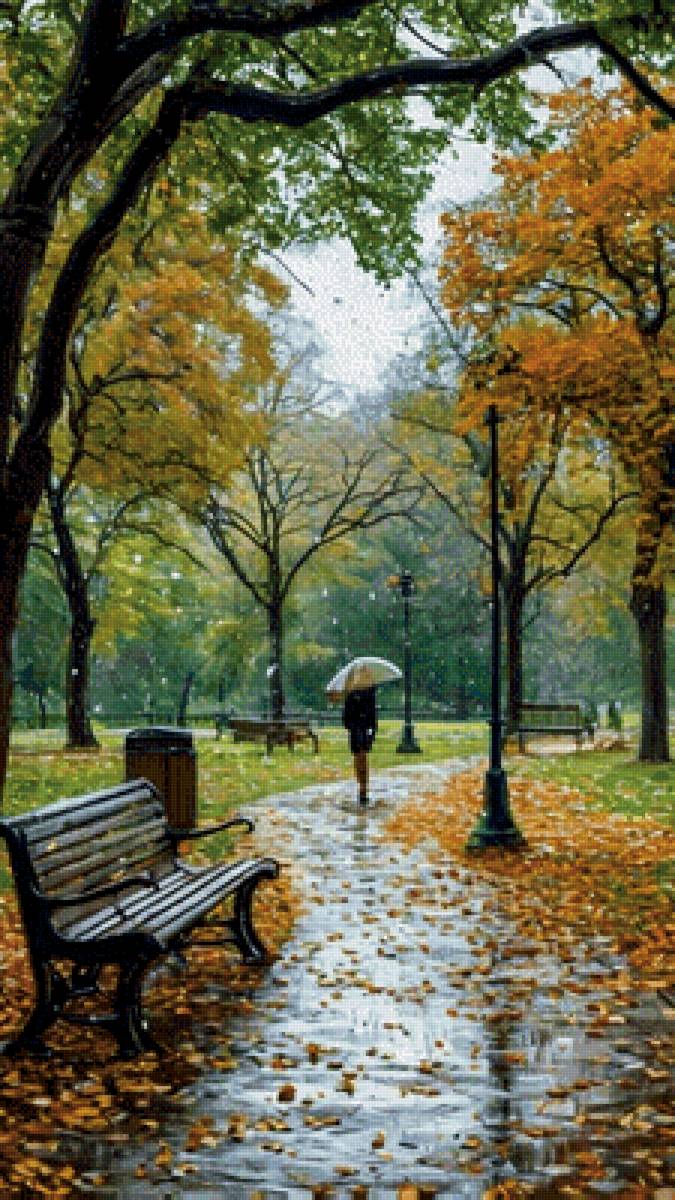 Осенний парк - художники - предпросмотр