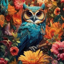 Схема вышивки «сова»