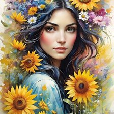 Схема вышивки «девушка»