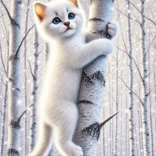 Схема вышивки «котенок»