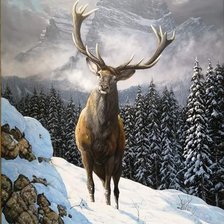 Схема вышивки «Олень»