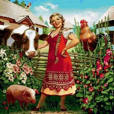 Схема вышивки «Русская сельская жизнь»