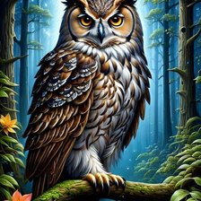 Схема вышивки «Сова»