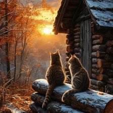 Схема вышивки «Коты»