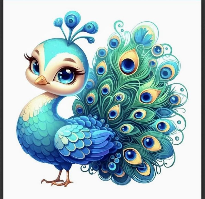 Птицы - павлин - оригинал