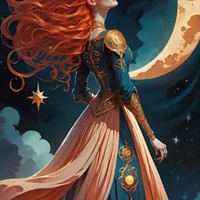 Схема вышивки «Девушка. Фэнтези»