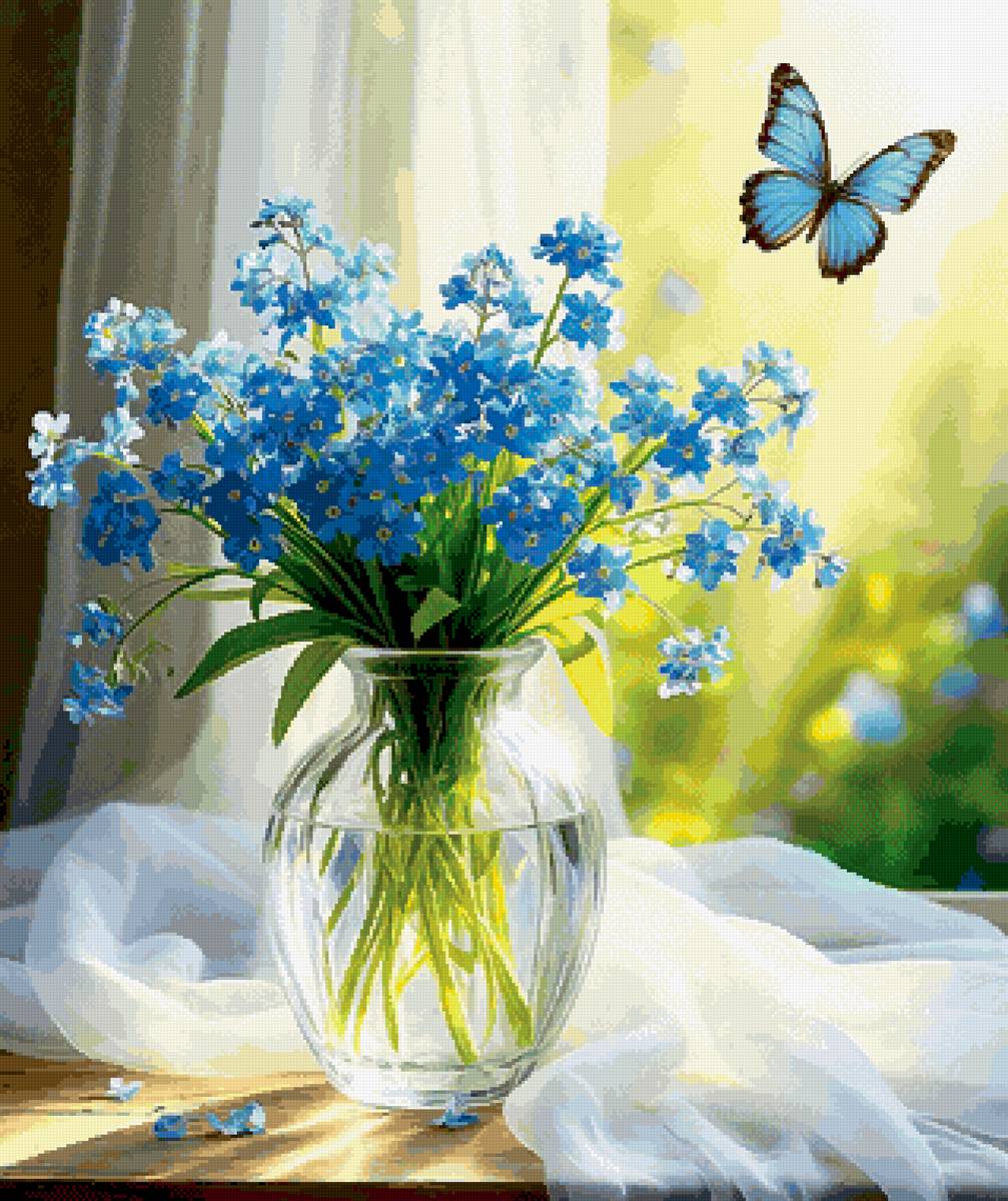 Незабутки - цветы, лето - предпросмотр