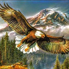 Схема вышивки «Горы»