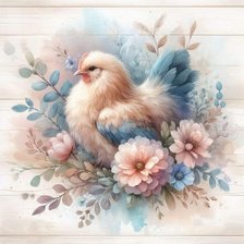 Схема вышивки «Water color chicken»