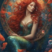 Схема вышивки «Русалочка.»