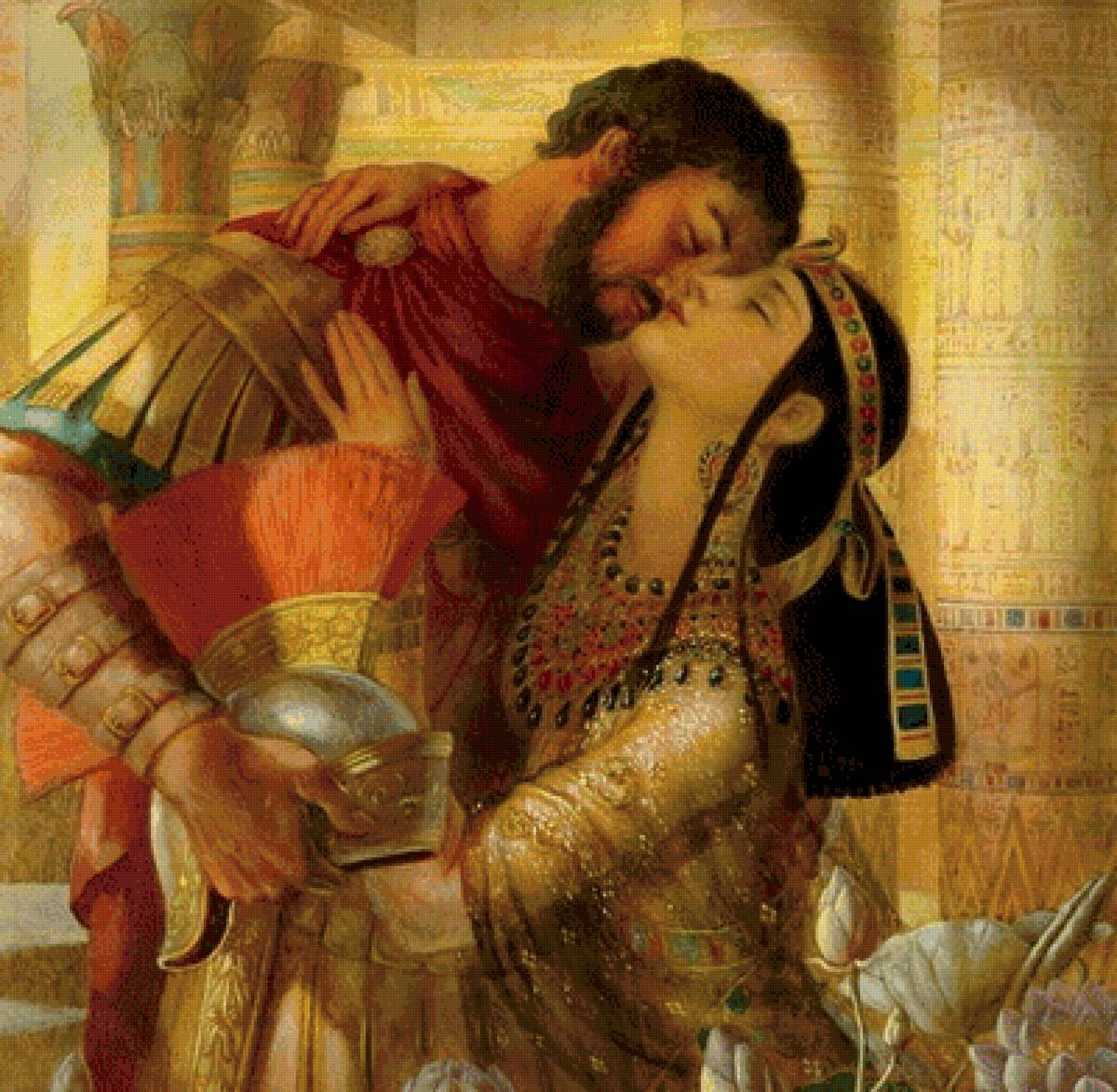 фреска   клеопатра  и  антоний - предпросмотр