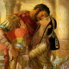 Схема вышивки «фреска   клеопатра  и  антоний»