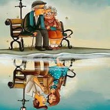 Схема вышивки «Envejeciendo juntos»