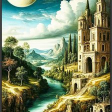 Схема вышивки «Река»